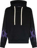 VISION-OF-SUPER-Felpa-Leggera-Cappuccio-Uomo-Racing-Flames-Hoodie-Black/purple-da-uomo