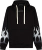 VISION-OF-SUPER-Felpa-Leggera-Cappuccio-Uomo-Racing-Flames-Hoodie-Black/white-da-uomo