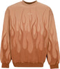 VISION-OF-SUPER-Felpa-Leggera-Girocollo-Uomo-Double-Flames-Crewneck-Terracotta-da-uomo