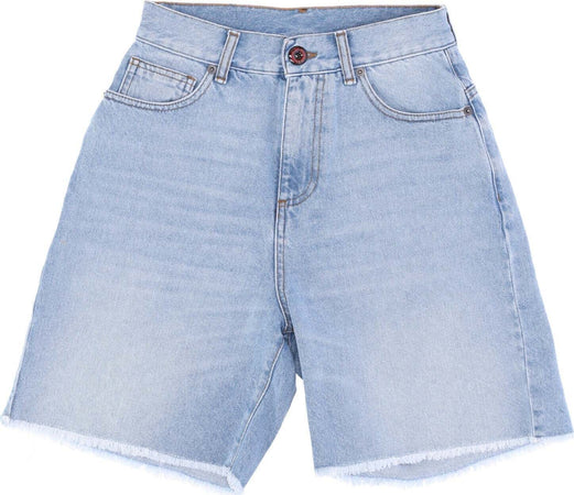 VISION-OF-SUPER-Jeans-Corto-Uomo-Coating-Denim-Shorts-Blue-Denim-da-uomo