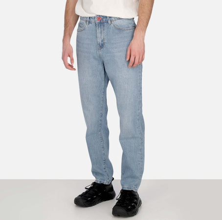 VISION-OF-SUPER-Jeans-Uomo-Printed-Flames-and-Logo-Jeans-Denim-Blue-da-uomo