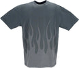 VISION-OF-SUPER-Maglietta-Uomo-Corrosive-Flames-Tee-Balsam-Green-da-uomo