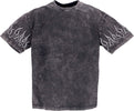 VISION-OF-SUPER-Maglietta-Uomo-Embroidered-Flames-Tee-Grey/white-da-uomo