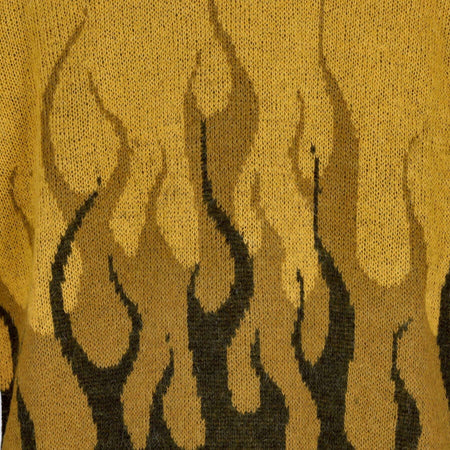 VISION-OF-SUPER-Maglione-Uomo-Double-Flames-L/s-Jumper-Plantation-da-uomo