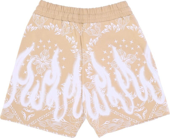 VISION-OF-SUPER-Pantalone-Corto-Tuta-Uomo-Bandana-Print-Shorts-Beige-da-uomo