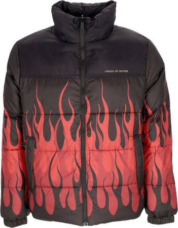 VISION-OF-SUPER-Piumino-Uomo-Puffy-Jacket-Black/red-da-uomo