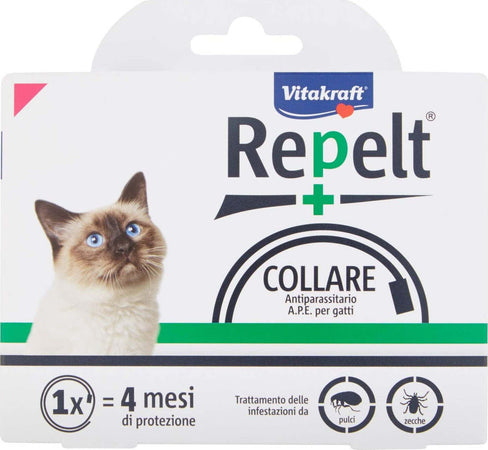 Vitakraft Repelt Collare antiparassitario per Gatti Prodotti per animali domestici/Gatti/Antiparassitari/Shampoo antipulci Scontolo.net - Potenza, Commerciovirtuoso.it