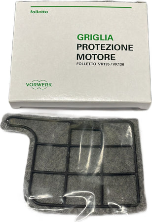 VORWERK FOLLETTO GRIGLIA FILTRO PROTEZIONE MOTORE VK135 VK136 ORIGINALE - 04866 Casa e cucina/Aspirapolvere e pulizia di pavimenti e finestre/Accessori per aspirapolvere/Batterie e parti sostitutive Rossi Ricambi - Venetico Marina, Commerciovirtuoso.it