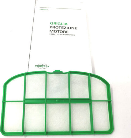 VORWERK FOLLETTO GRIGLIA PROTEZIONE MOTORE VK200 VK220S ORIGINALE 58054 Casa e cucina/Aspirapolvere e pulizia di pavimenti e finestre/Accessori per aspirapolvere/Batterie e parti sostitutive Rossi Ricambi - Venetico Marina, Commerciovirtuoso.it