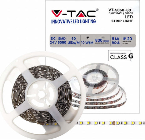 VT-5050-60 STRISCIA LED FLESSIBILE 50W SMD MONOCOLORE 60 LED/METRO 24V - BOBINA DA 5 METRI Illuminazione/Strisce LED Zencoccostore - Formia, Commerciovirtuoso.it