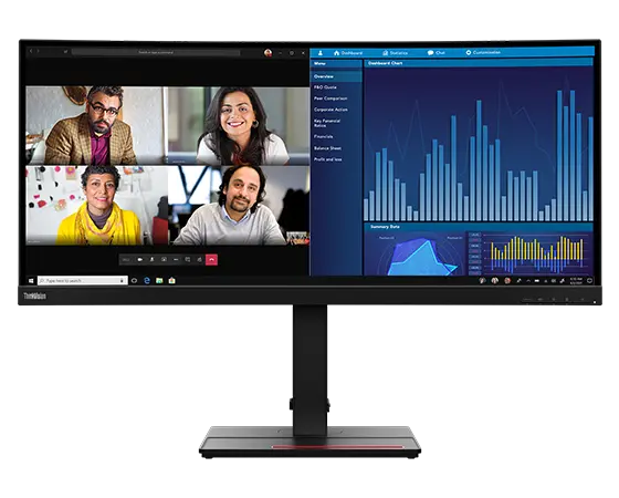 Lenovo thinkvision p34w-20 led display 86,7 cm (34.1\") 3440 x 1440 pixel wide quad hd nero - 63F2RAT3EU