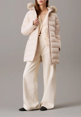 calvin klein Giubbotto MW PADDED SCUBA BELTED COAT da donna