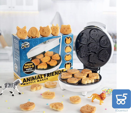 Waffle Wow Macchina per frittelle Pancakes waffle con Forme di animali Elettrico Antiaderente 220V