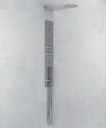 Wall Kit A Parete Da Incasso A Muro Acciaio Inox + Soffione Doccia a Parete Acciaio Inox Punta Tonda Fai da te/Attrezzature per cucine e bagni/Attrezzature per bagni/Docce e componenti doccia/Filtri supporti e soffioni doccia/Docce fisse Ogomondo - Martina Franca, Commerciovirtuoso.it