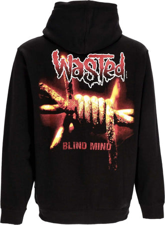 WASTED-PARIS-Felpa-Cappuccio-Zip-Uomo-Blind-Zip-Hoodie-Black-da-uomo