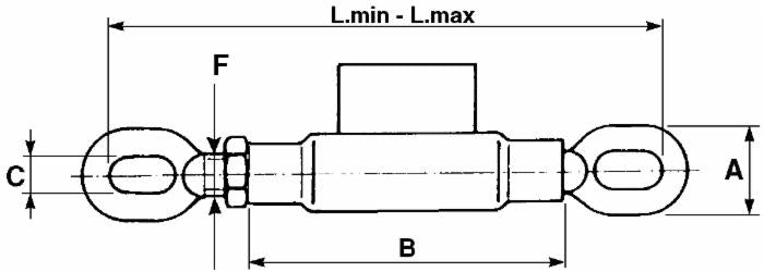 Manicotto per Catena Stabilizzatrice 370mm M20x2.5
