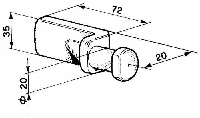 Piantone per chiusura universale Ø 20mm