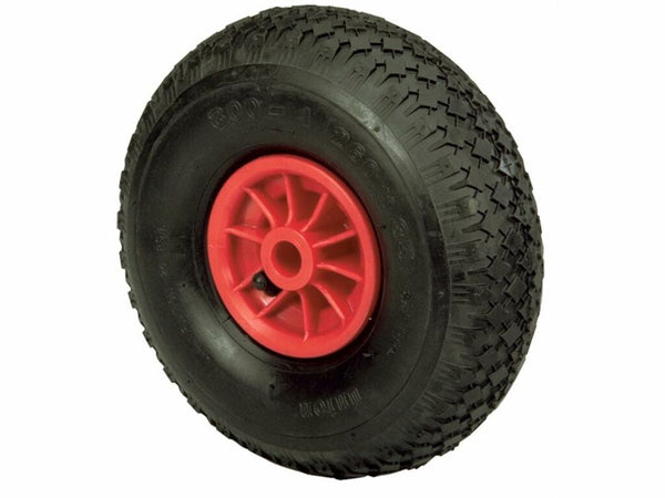 Ruota pneumatica misura 2,50/4" con cerchio in nylon. Confezione da 2pz