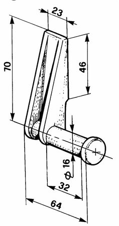 Cerniera posteriore leggera Ø 16mm destra