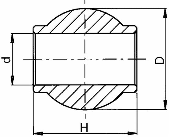 Rotula superiore prima categoria Ø 38x44mm e Ø 19mm