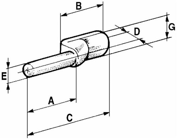 Perno per cerniere ø 15mm