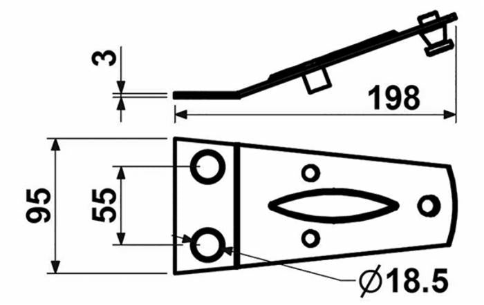 Piastra portacoltello adattabile Fahr 06563514