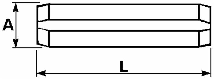Spina elastica uni 6873 8 x 50 confezione da 30 pezzi