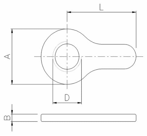 Controdado ad aletta filettato M27x3