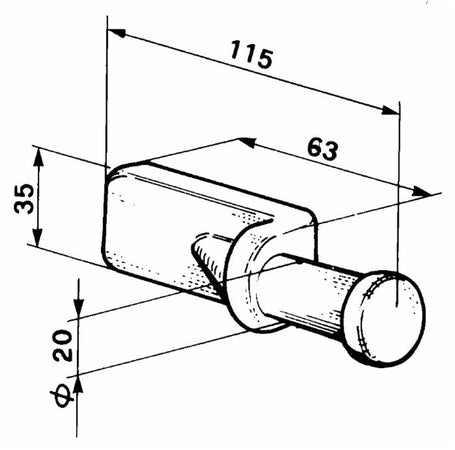 Piantone per chiusura Marotta Ø 20mm