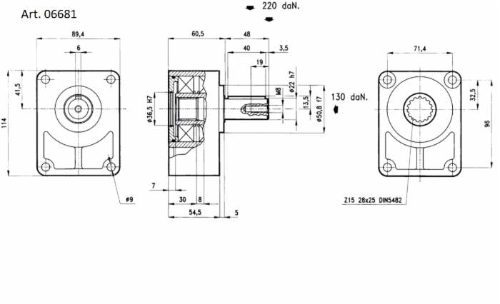 Supporto tirocinghia albero cilindrico Ø 22mm per pompa gruppo 2