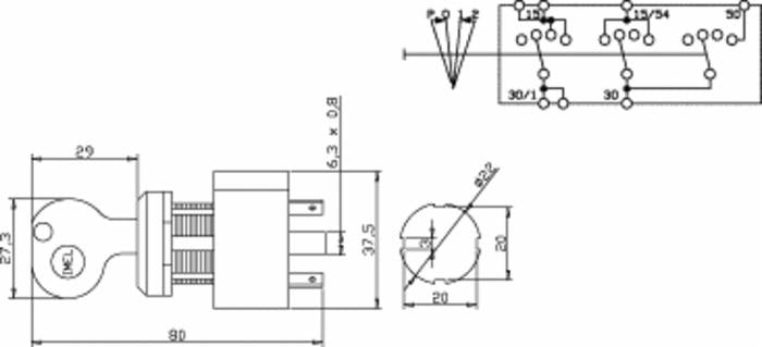 Quadro d’avviamento per trattori 90W 3 posizioni intercambiabile con Bosch e Same IP54