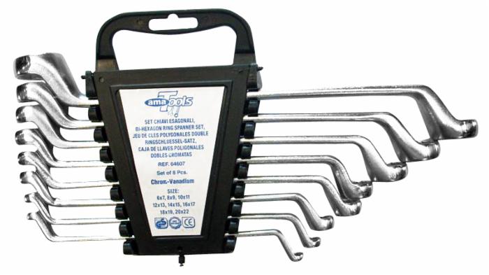 Set 8 chiavi poligonali doppie