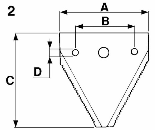 Sezione Rigata Svasata con Foro Centrale BCS 58048945, D2002R
