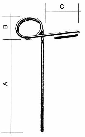 Dente strigliatore lunghezza 330mm larghezza 130mm confezione da 2 pezzi