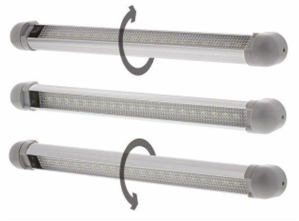 Plafoniera a LED 12-24V per cabina trattore 343x33mm direzionabile