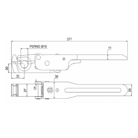 Chiusura universale tipo M50 dritto Ø 18mm