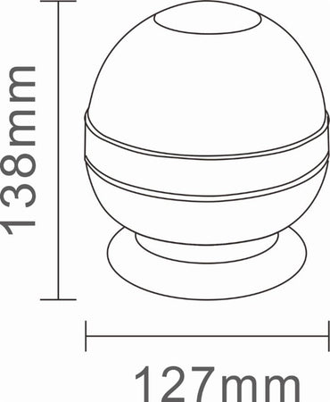 Lampeggiante a 12 LED base magnetica 12-24V a 3W