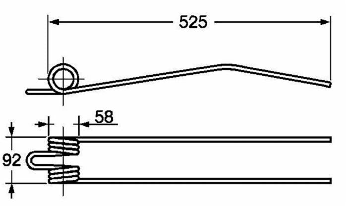 Dente giroandanatore adattabile Fahr 1650,2731 0623,1509 1,1089,030,101,00 filo 9