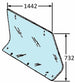 Cristallo posteriore adattabile al riferimento originale Fiat 5129357 per cabina CS 13,17,19,22,23,Confort larga,