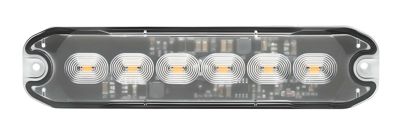 Luce di segnalazione flash 6 Led arancio
