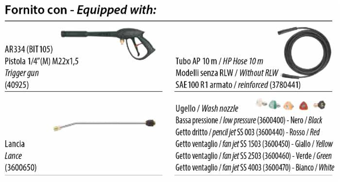 Idropulitrice professionale Annovi Reverberi AR 1001 Pro Cold 500 L/h