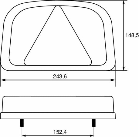 Fanale posteriore dx a LED 243,6x148,5x48mm
