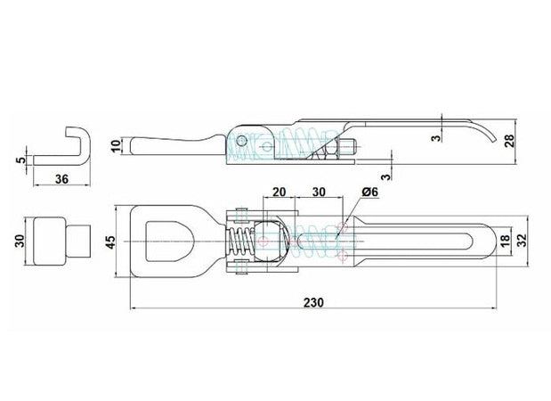 Chiusura registrabile adattabile al riferimento originale Scott