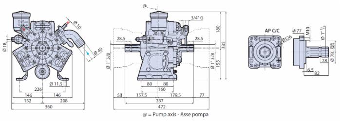 Pompa a membrana modello AR 813 c/c