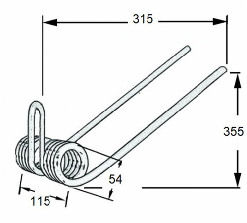 Dente Seminatrice Anteriore Gaspardo 16940091 Filo 8