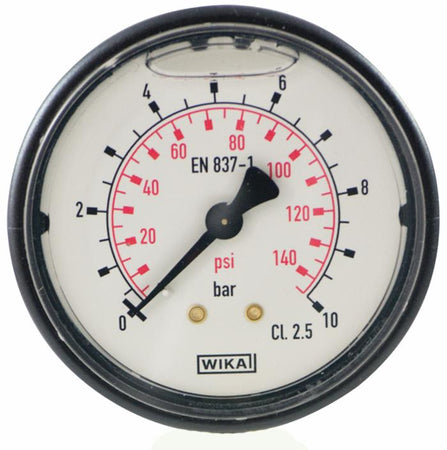 Manometro ABS Ø 63mm scala 0:25 filetto posteriore M1/4"