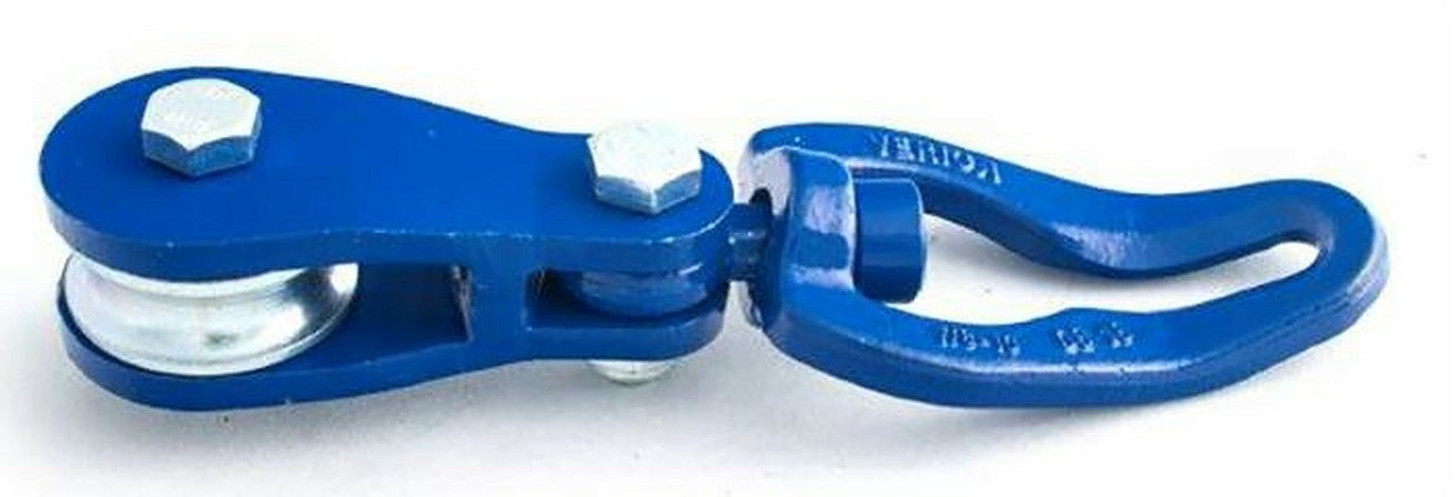 Gancio girevole fune-catena con puleggia G100 per catena Ø 7/8mm