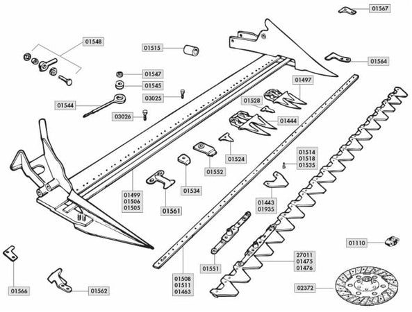 Asta forata 17 sezioni adattabile a Bcs 58020708
