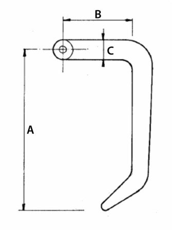 Ancora tiller media spessore 20mm altezza 470mm