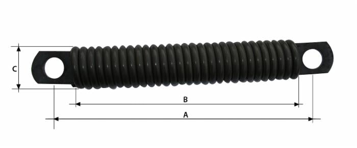 Molla tiller con gancio e filo da 9mm